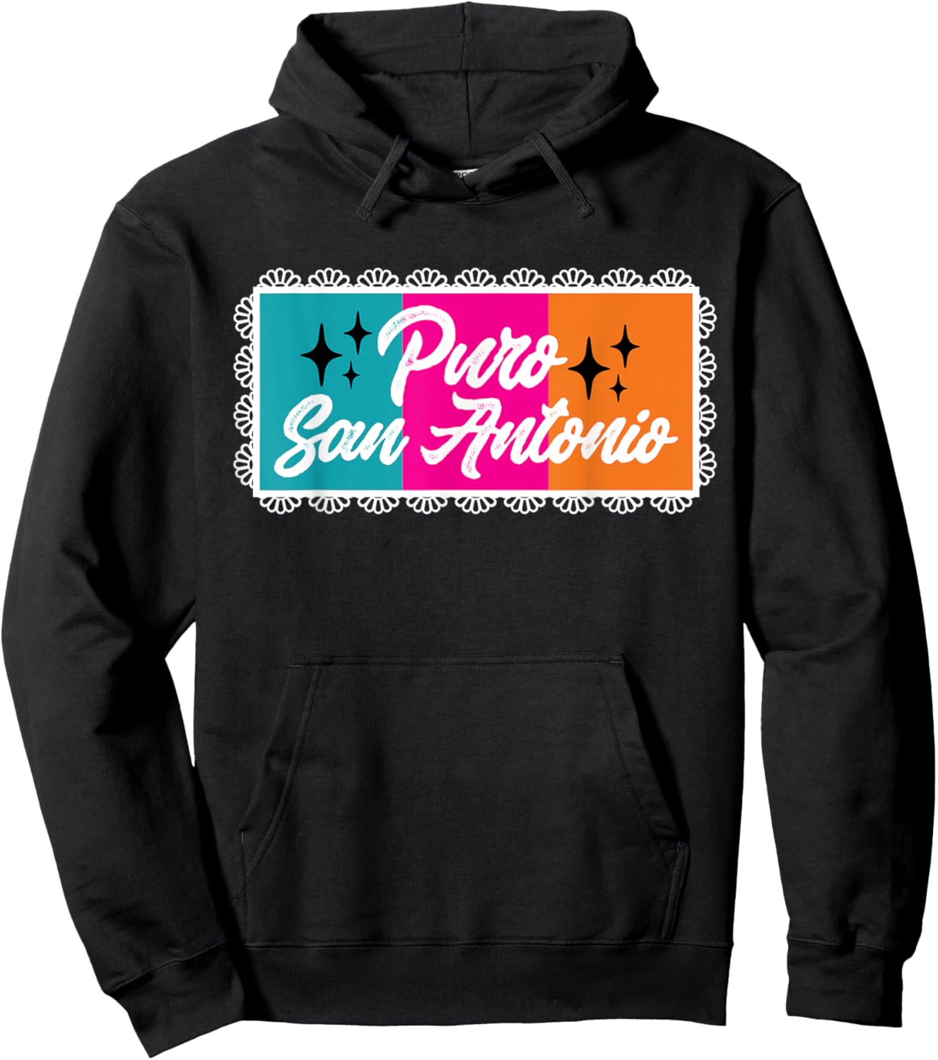 Puro San Antonio Alamo City Fiesta Colors Hoodie - Hoodie | Black