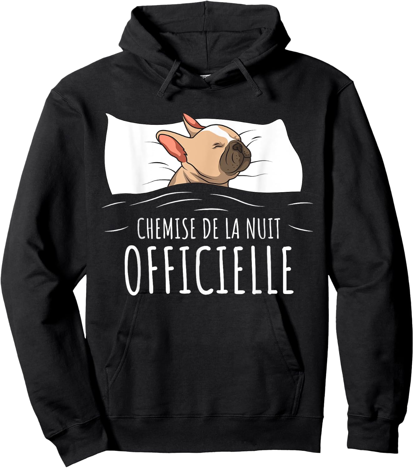 Official French Bulldog Nightshirt Pyjamas Women Kids Hoodie - Hoodie | Black