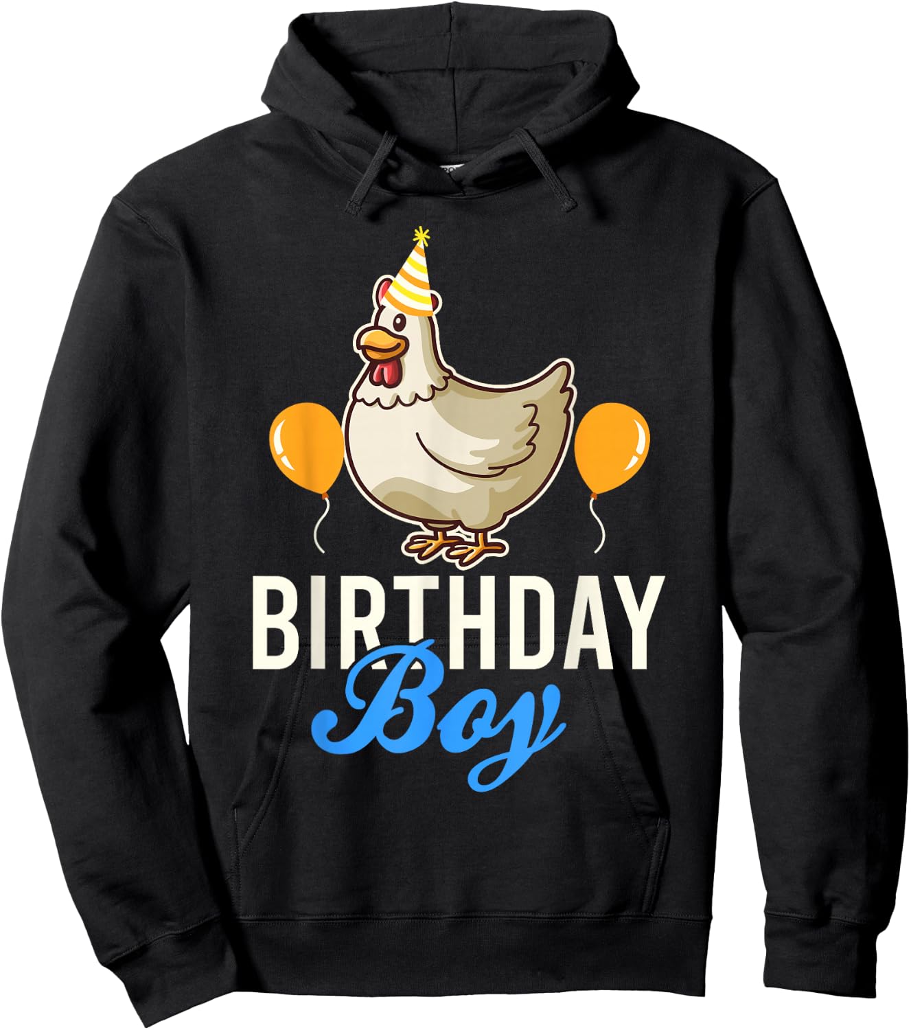 Cute Chicken Birthday Boy Hoodie - Hoodie | Black
