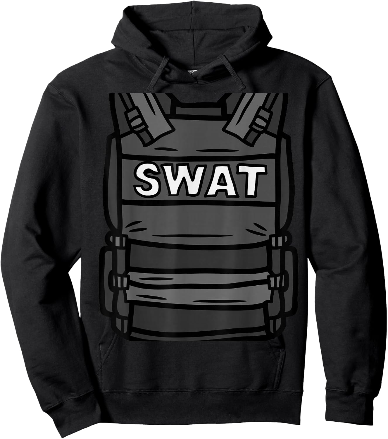 Fantabulous Acc SWAT Vest Police Uniform Halloween Costume Funny Hoodie - Hoodie | Black