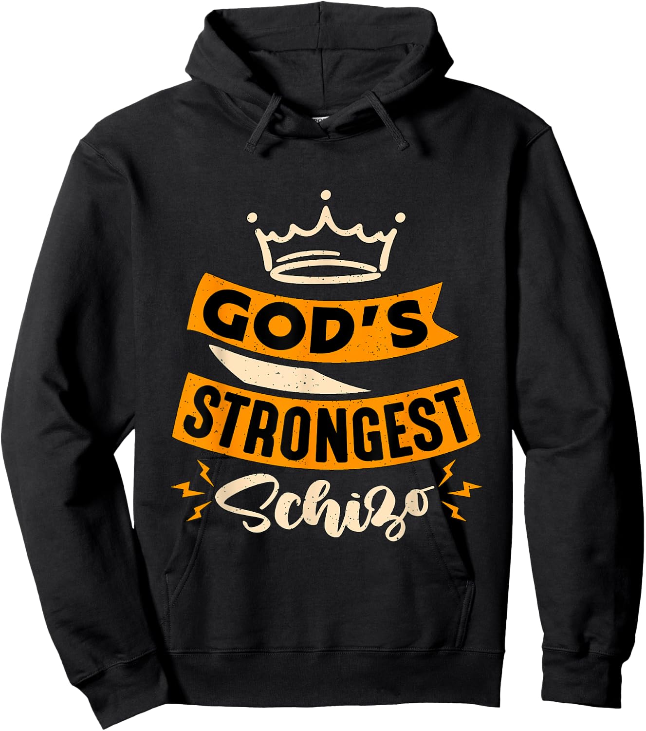 Gods Strongest Schizo Mental Health Awareness Mental Health Hoodie - Hoodie | Black
