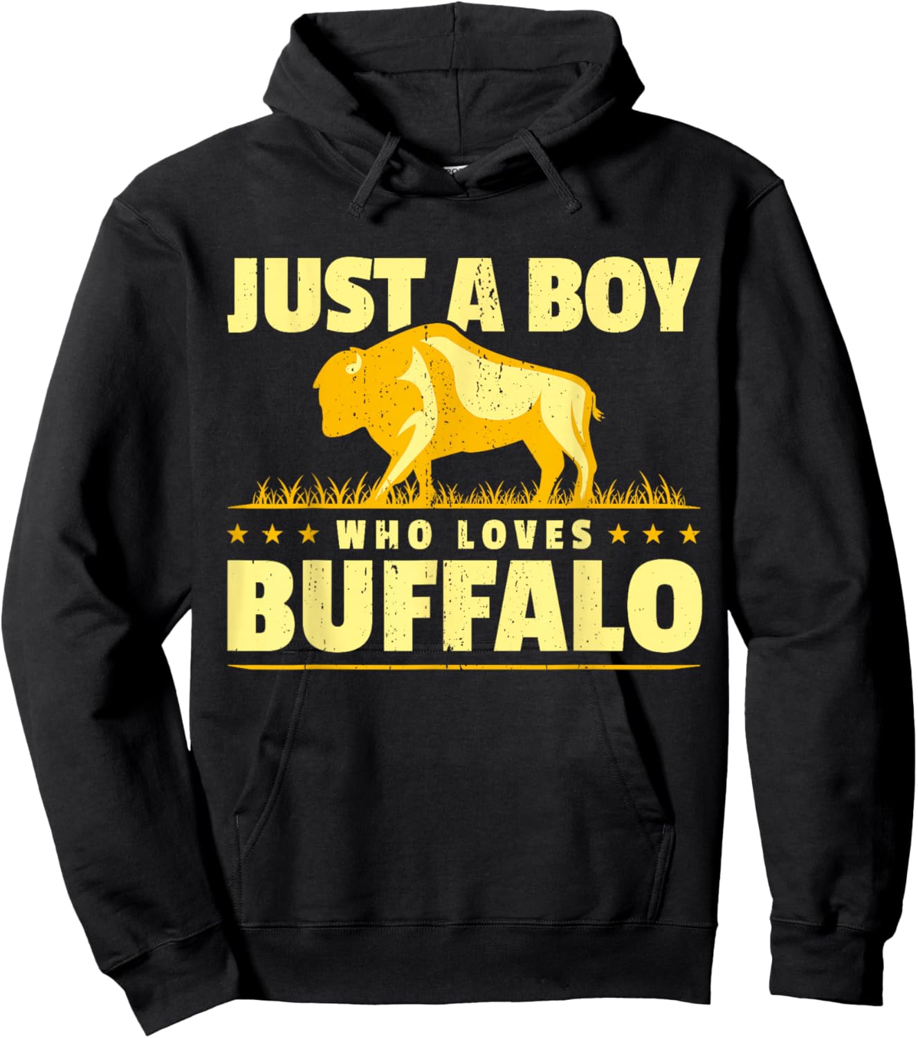 Boy Who Loves Buffalo I Men Buffalo I Son Buffalo Hoodie - Hoodie | Black