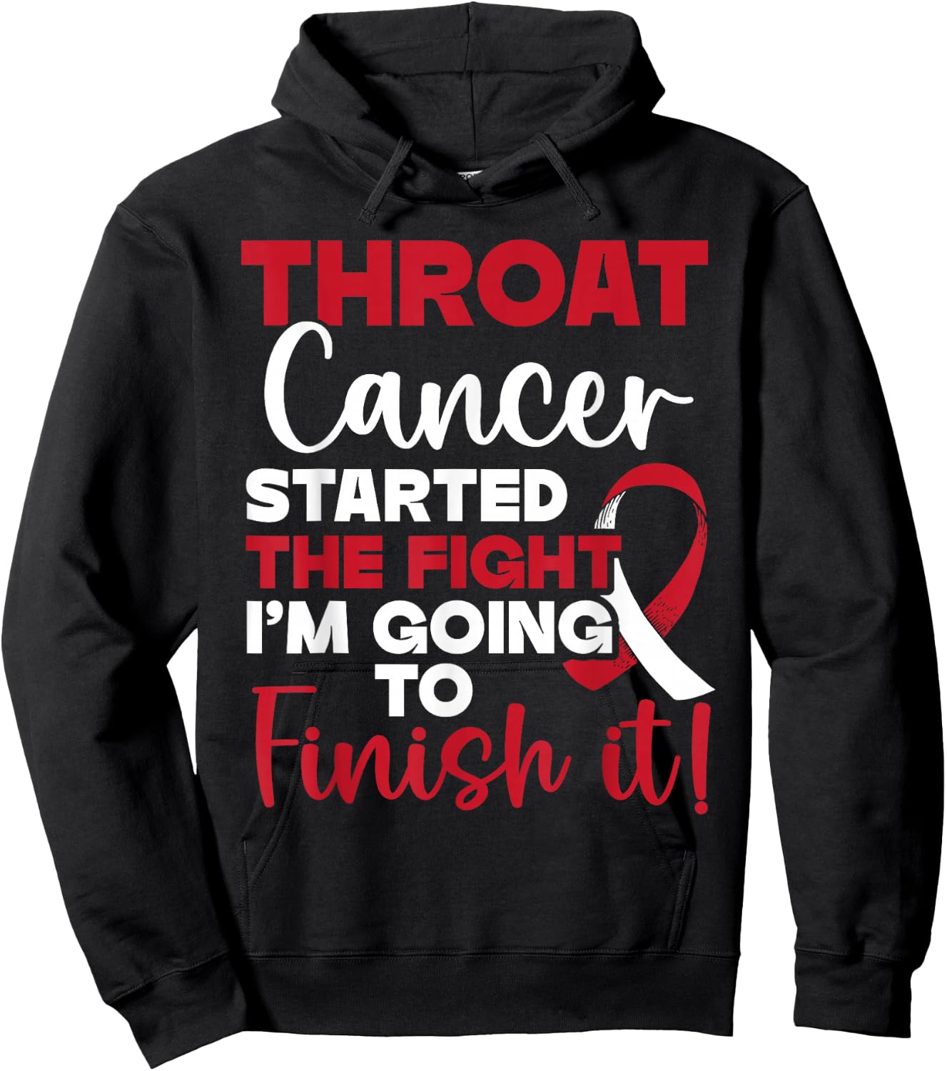 Head and Neck Cancer Awareness SteMi Apparel Throat Cancer Awareness - -Adults, Black, Small, Short Sleeve Hoodie - Hoodie | Black