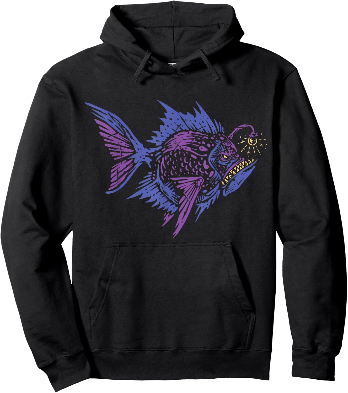 Anglerfish Deep Sea Creatures Sea Monster Angler Fish Hoodie - Hoodie | Black