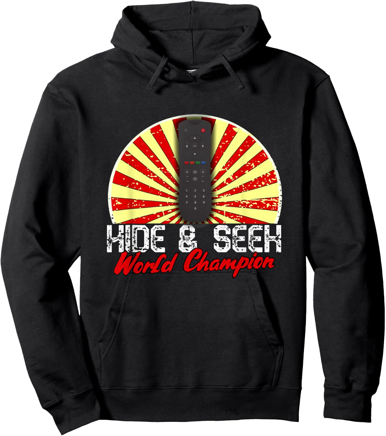 Funny Lost Remote Control Hide And Seek World Champion TV Hoodie - Hoodie | Black