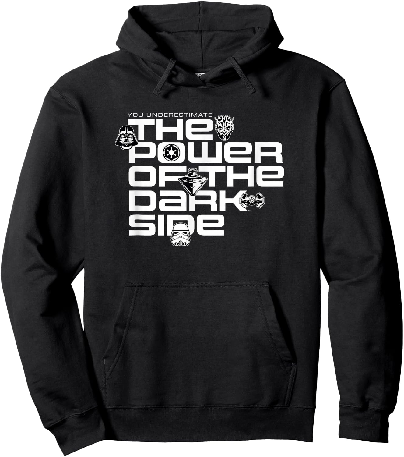 Star Wars Sith You Underestimate the Power of the Dark Side Hoodie - Hoodie | Black