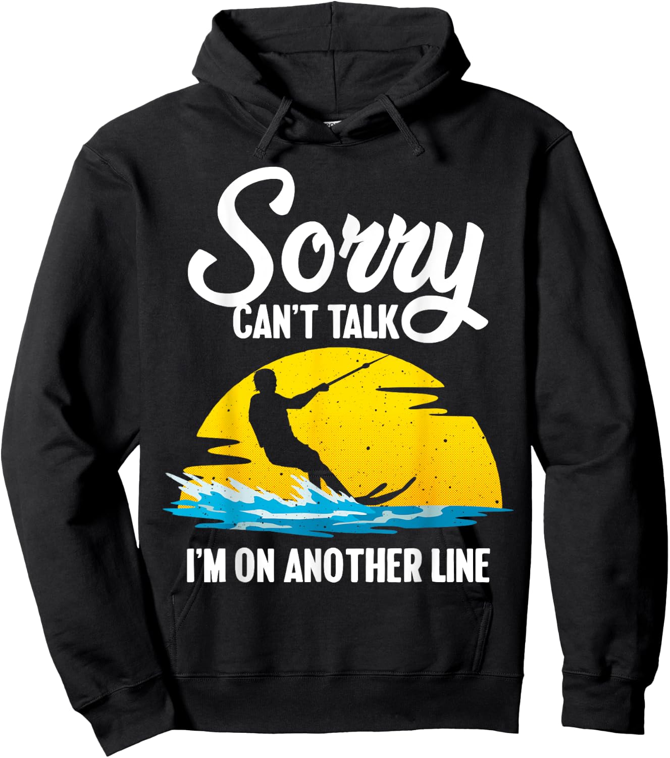 Funny Water Ski Designs Women Water Skier Athletes Hoodie - Hoodie | Black