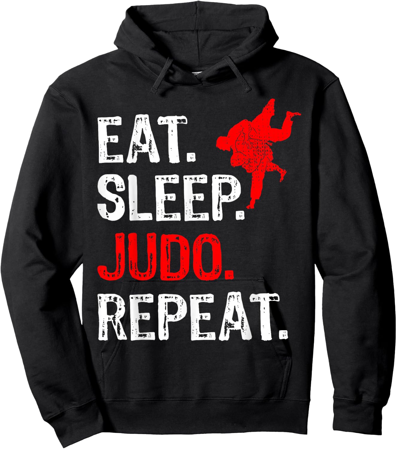 Eat Sleep Judo Repeat Judo Player Funny Hoodie - Hoodie | Black