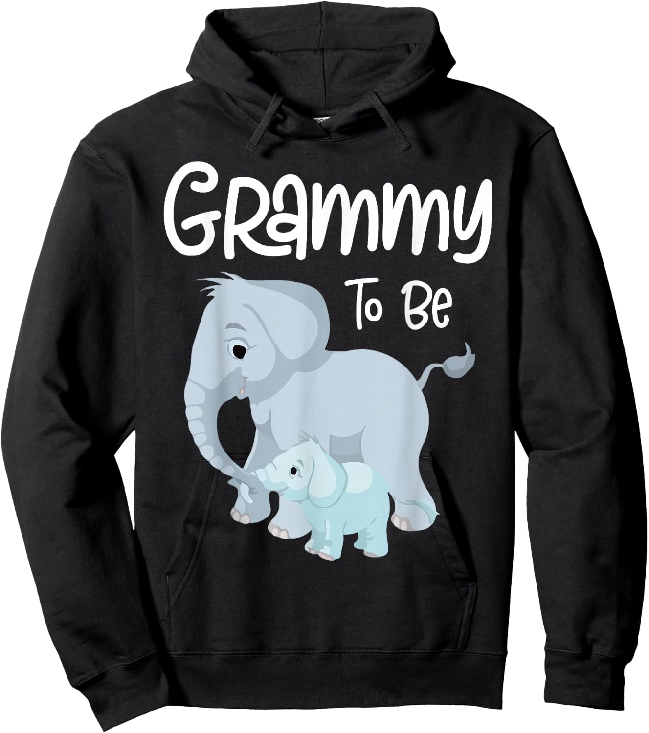 Grammy To Be Elephant Baby Grammy Cute Hoodie - Hoodie | Black