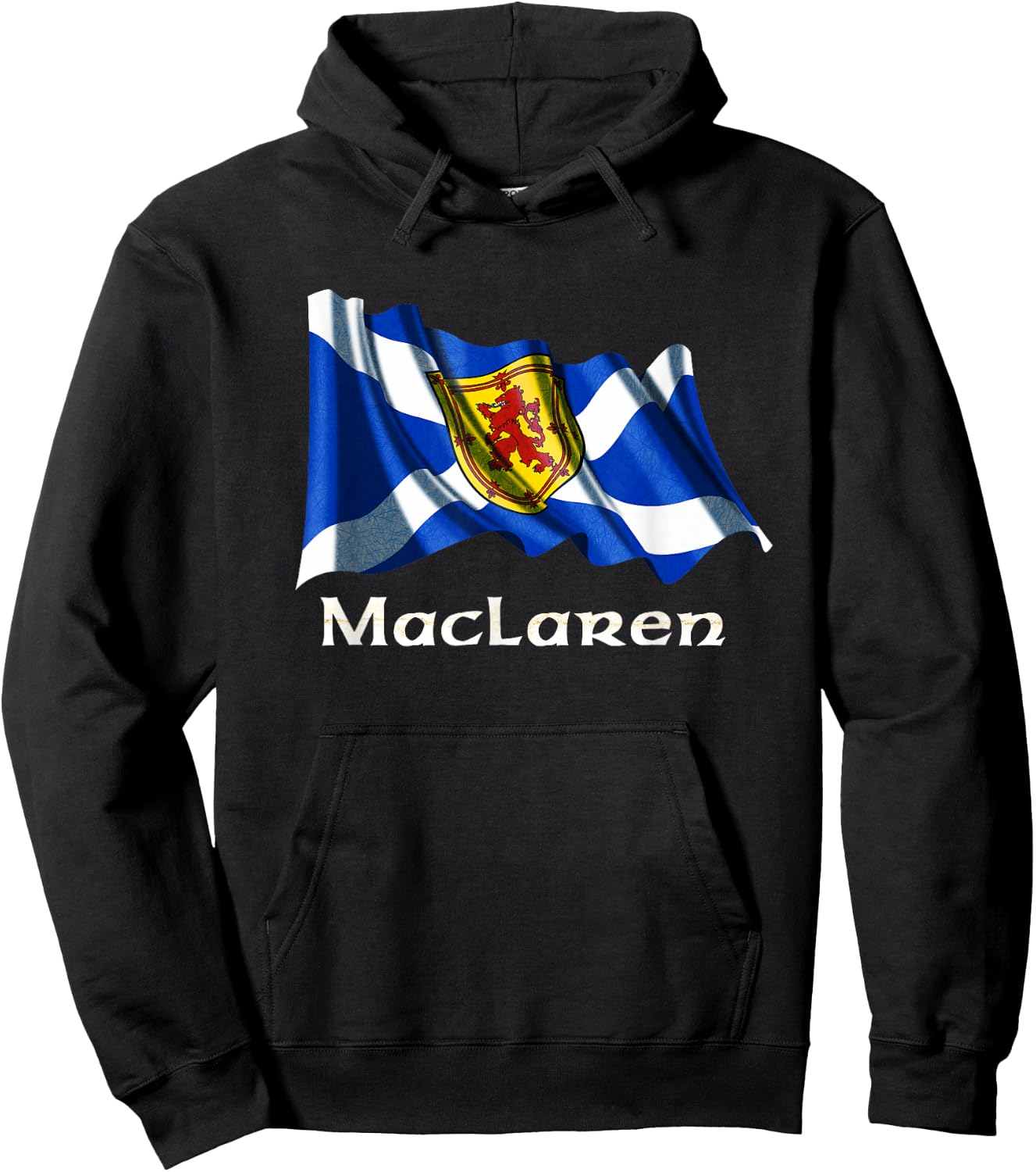 Scottish Flag Clan MacLaren Lion Rampant Scotland Flag Hoodie - Hoodie | Black