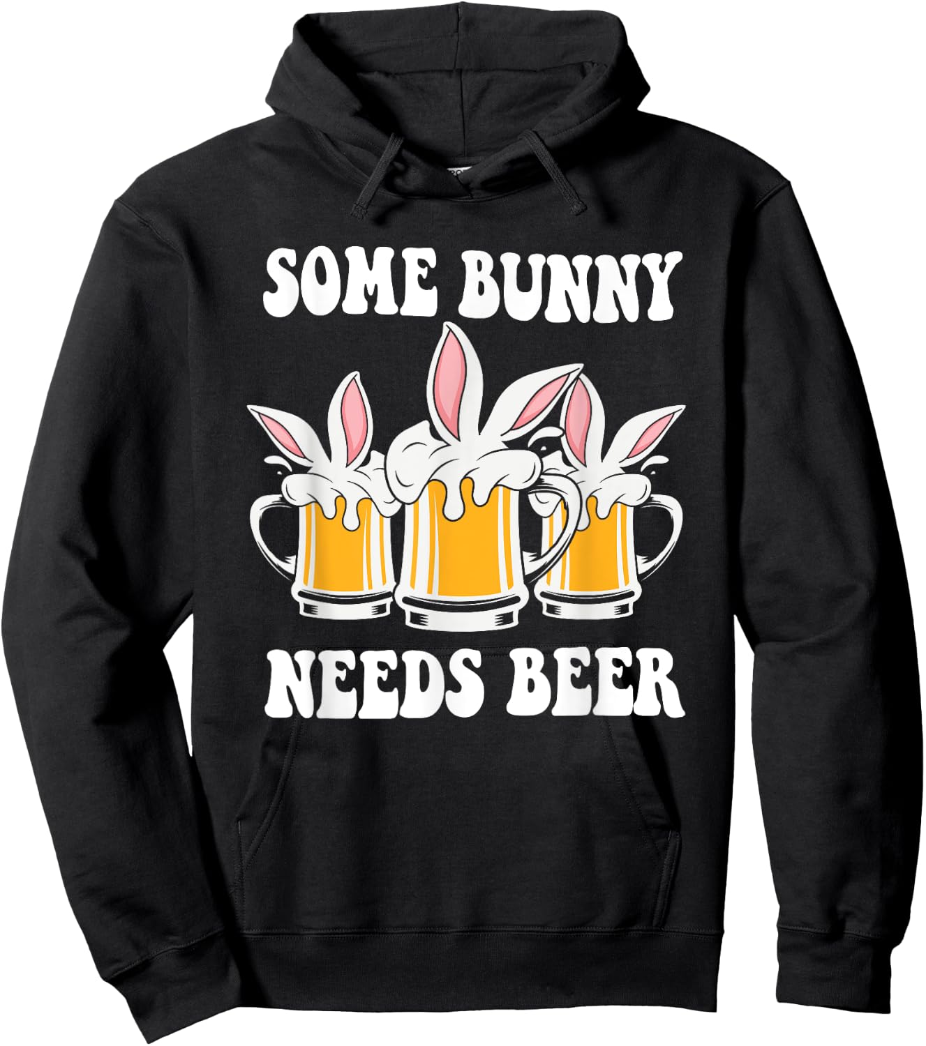 Easter Day Some Bunny Needs Beer Hoodie - Hoodie | Black