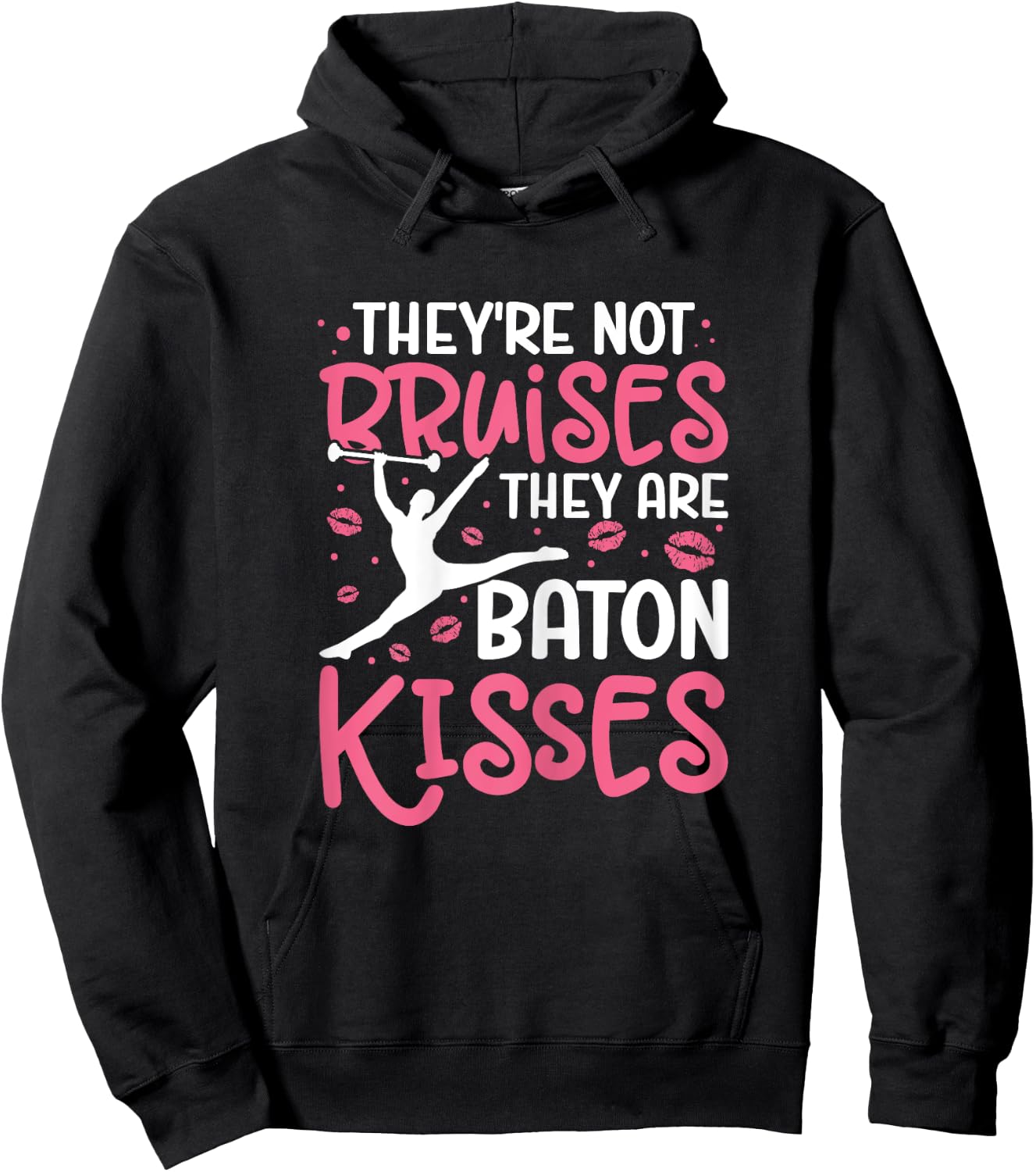 Baton Twirler Majorette Twirling Girl Dance Baton Gymnastics Hoodie - Hoodie | Black