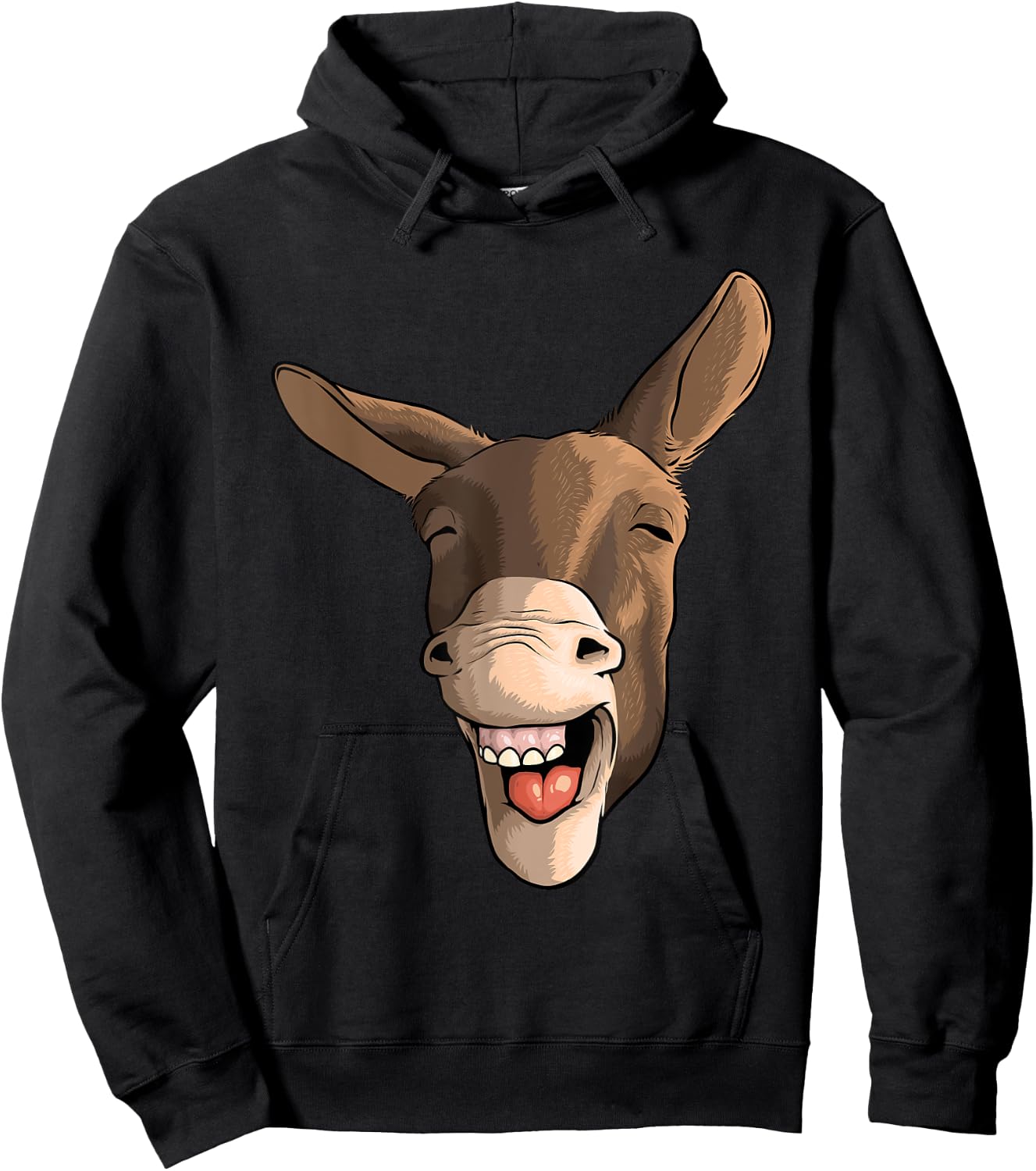 Funny Donkey Art Women Kids Donkey Lover Farm Animal Hoodie - Hoodie | Black