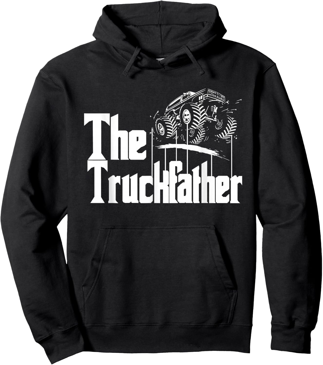 Monster Truck Jam Truckfather - Funny Dad Father UTE Pickup Hoodie - Hoodie | Black