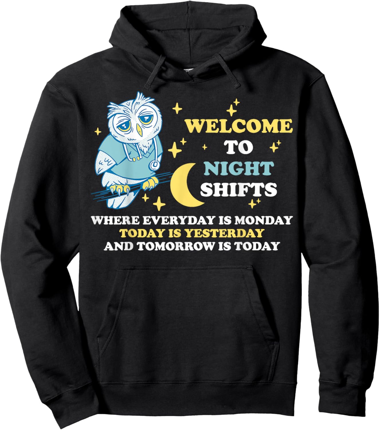 Welcome To Night Shifts Hoodie - Hoodie | Black