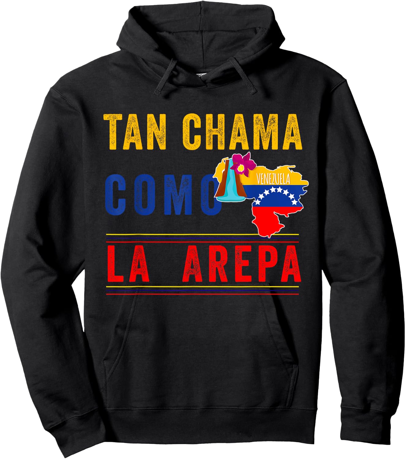Venezuela Flag Pride Bandera Venezolana Camiseta Arepa Mujer Hoodie - Hoodie | Black