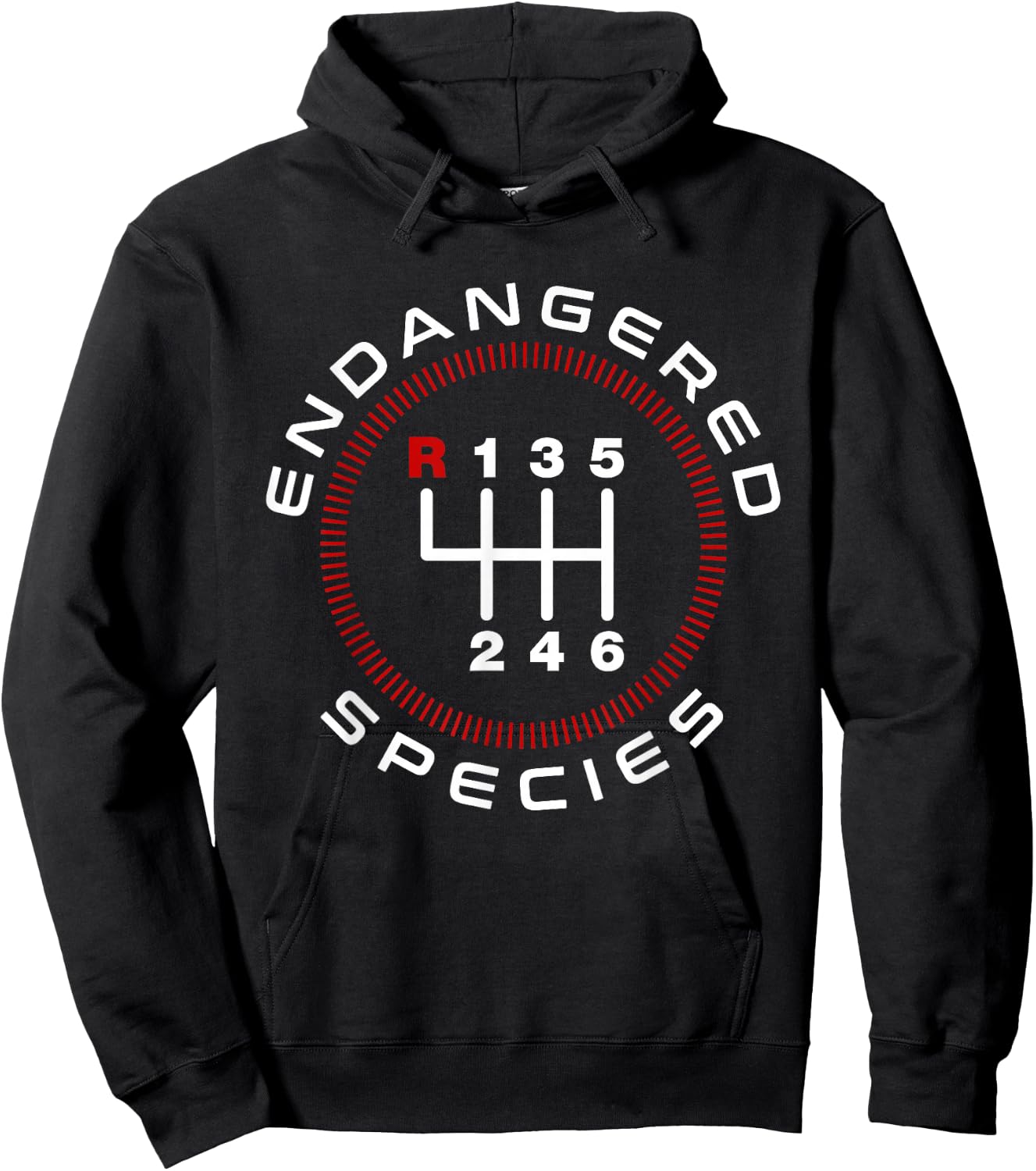 Endangered Species Manual Stick Shift Funny Car Owner Driver Hoodie - Hoodie | Black