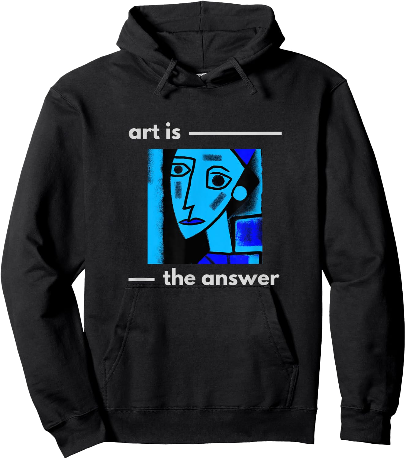 Art is the Answer abstract artistic modern art design Hoodie - Hoodie | Black
