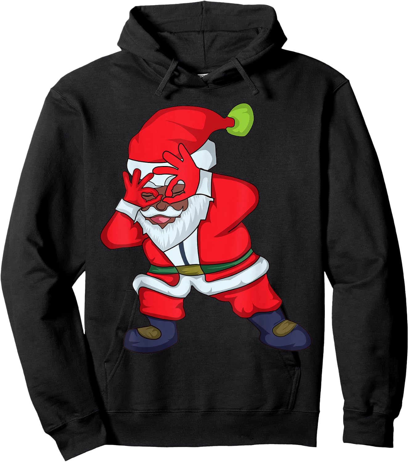 Christmas African American Santa Claus Griddy Dance Hoodie - Hoodie | Black