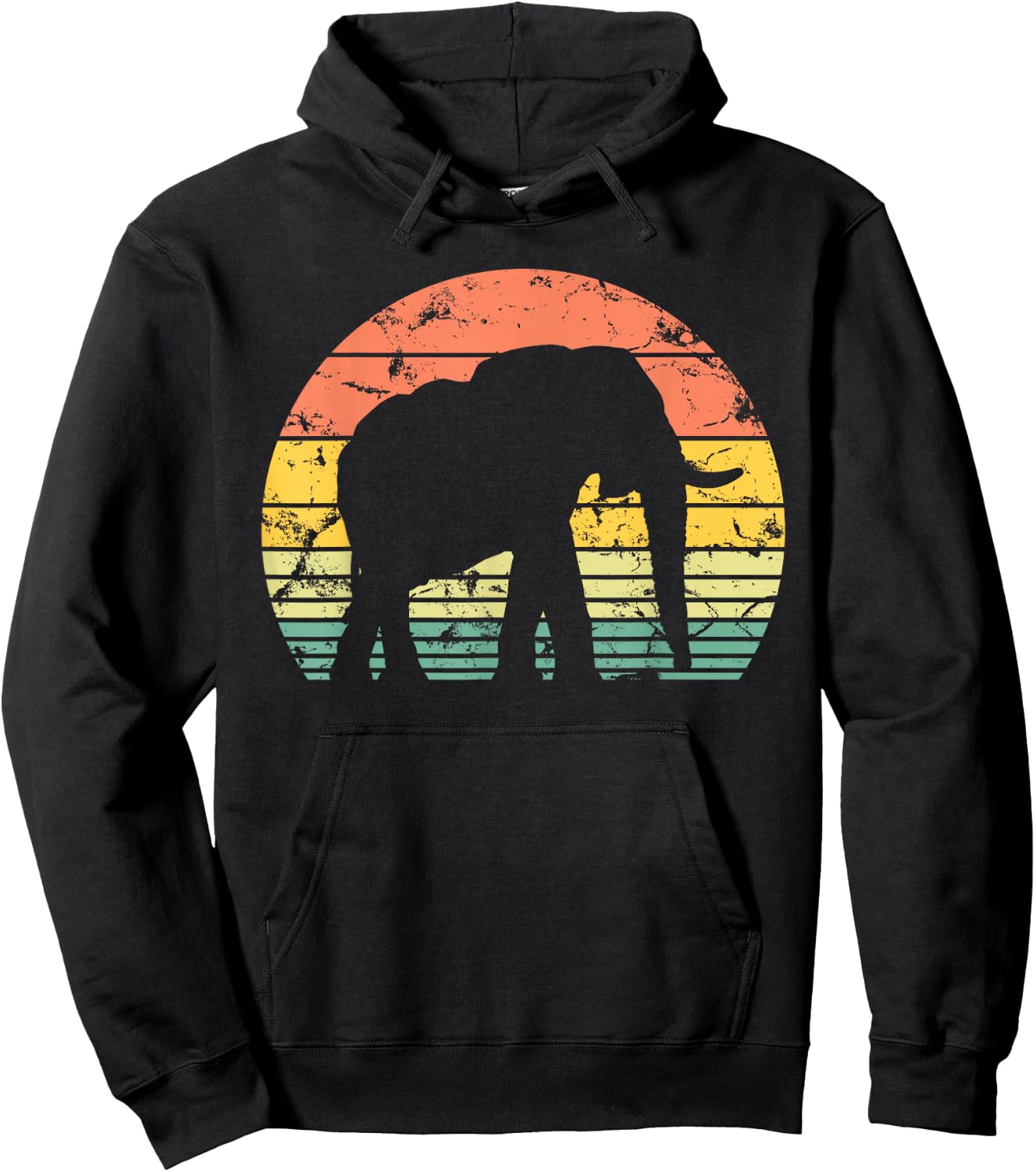 Elephant Lover Retro Animals Men Women Kids Safari Vintage Hoodie - Hoodie | Black