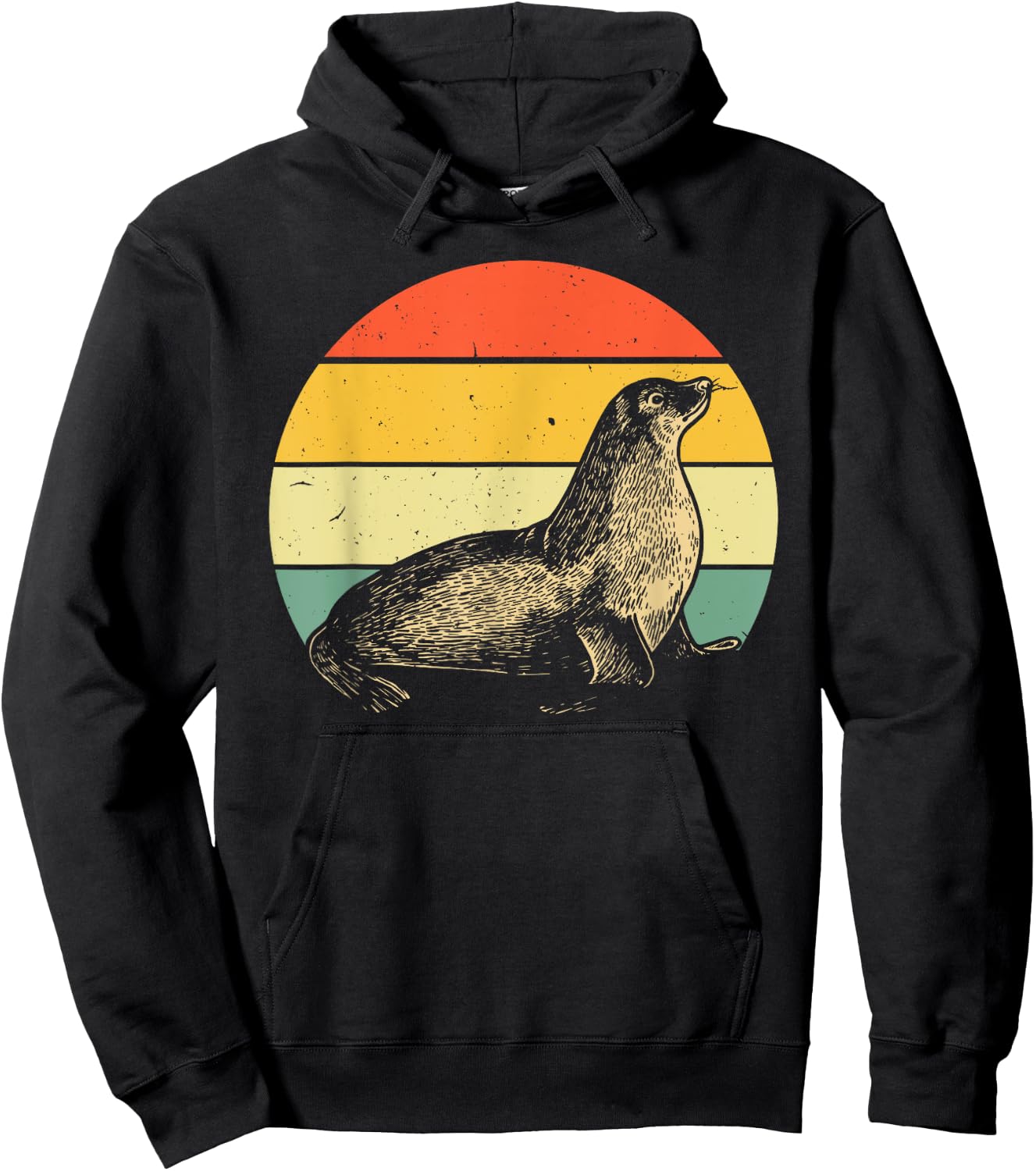 Cute Seal Women Kids Pinniped Sea Lion Seal Animal Hoodie - Hoodie | Black