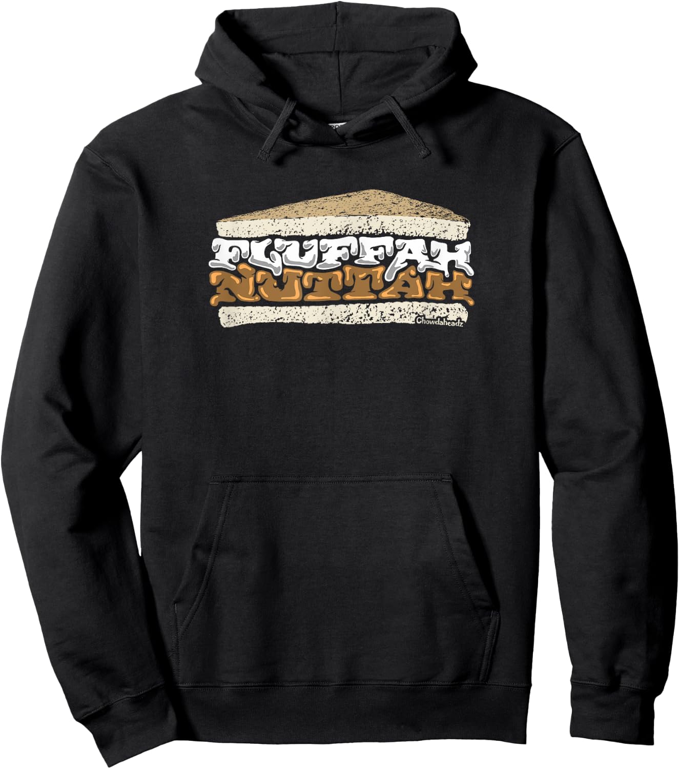 Chowdaheadz Men's Fluffah Nuttah Blue Cotton Hoodie - Hoodie | Black