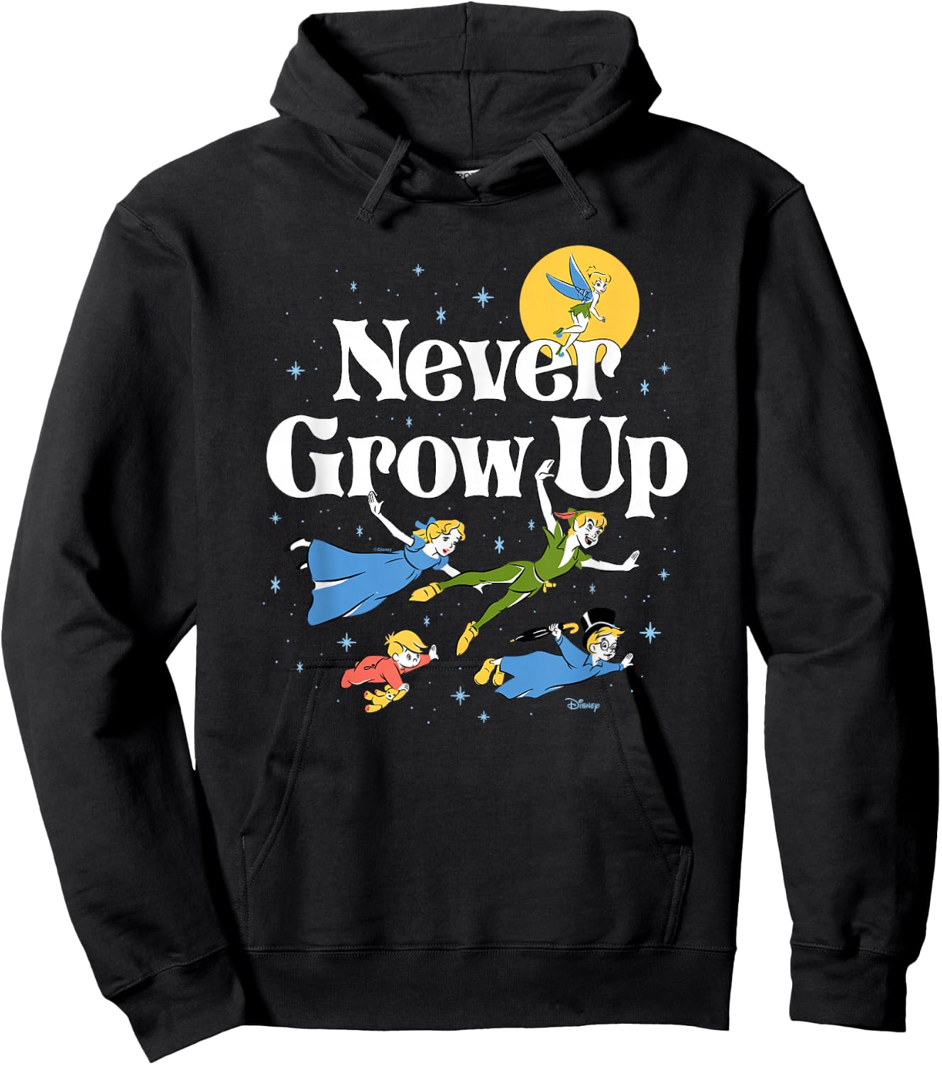 Peter Pan - Never Grow Up Characters Hoodie - Hoodie | Black
