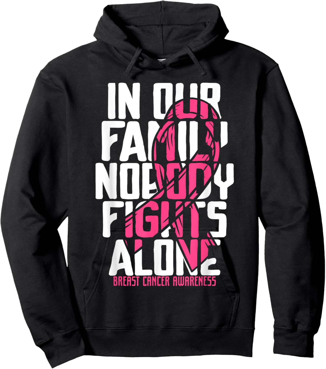 Breast Cancer Support Pink Breast Cancer Awareness Hoodie - Hoodie | Black