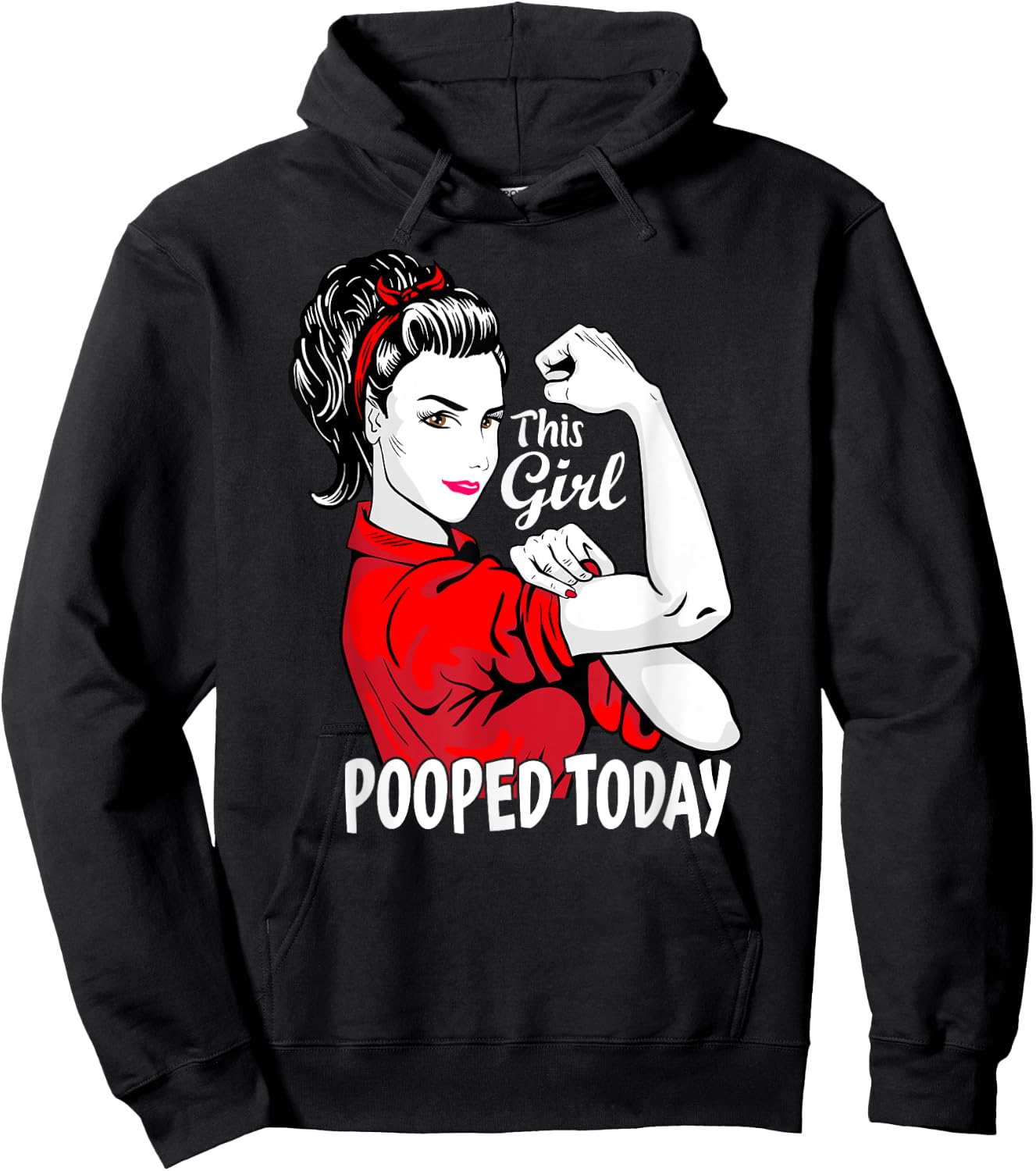 This Girl Pooped Today - Humor I Pooped Today Hoodie - Hoodie | Black