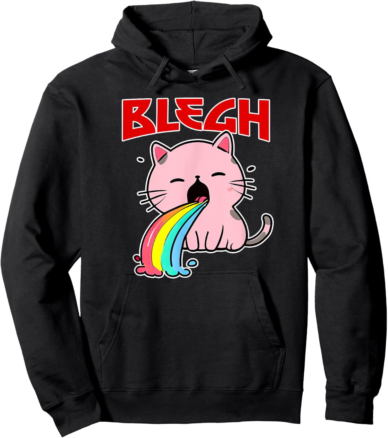 BLEGH Funny death metal cat shirt mosh-pit metalhead clothes Men Women Hoodie - Hoodie | Black