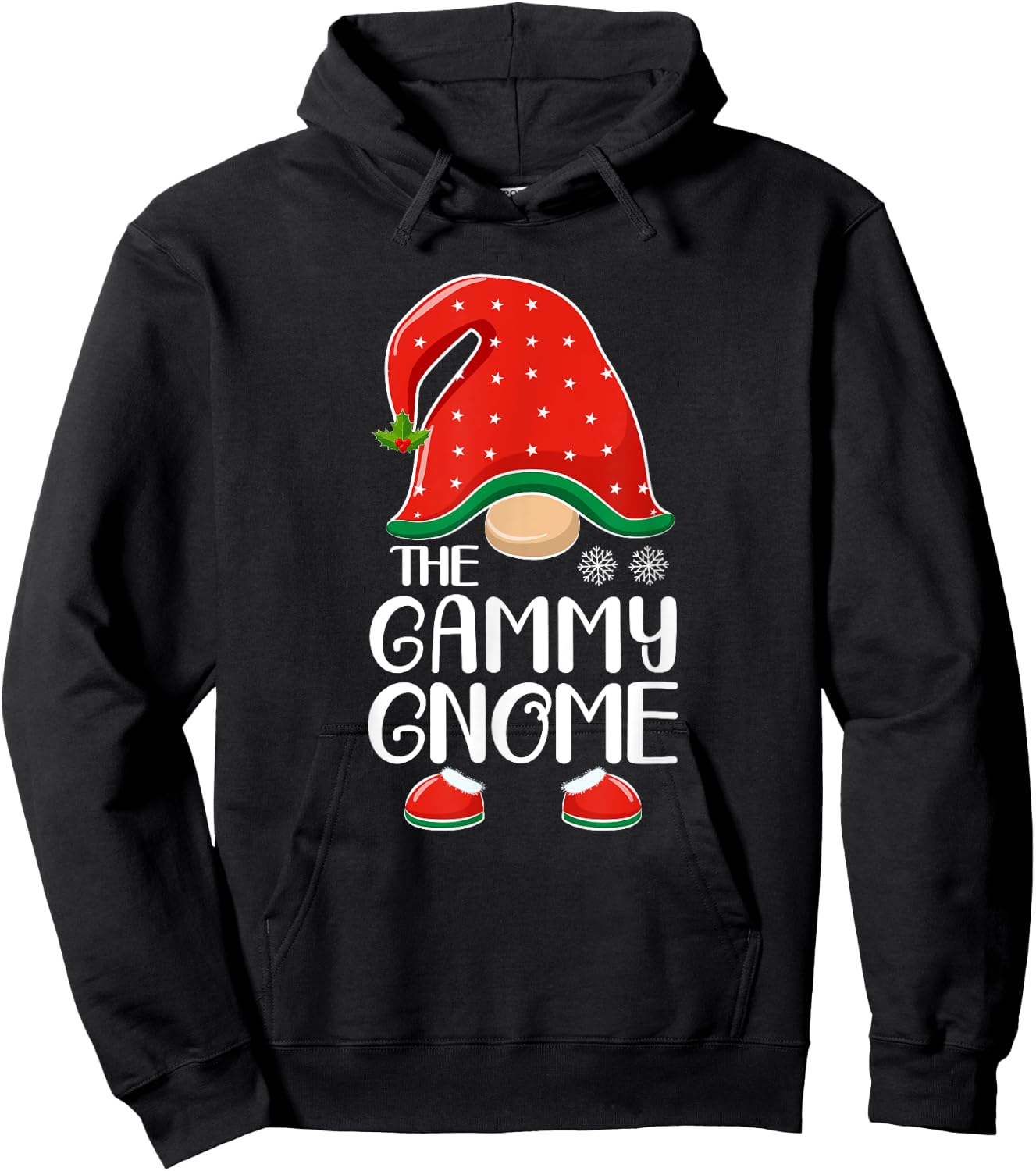 The Gammy Gnome Elf Matching Family Group Christmas Hoodie - Hoodie | Black