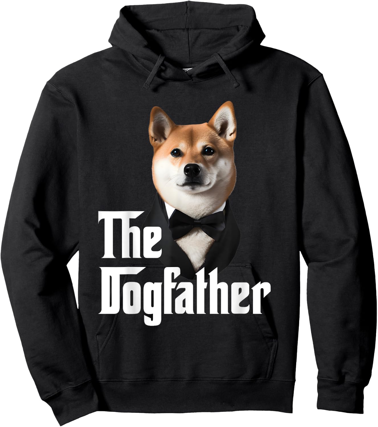 The Dogfather | Shiba Inu | Shiba Inu Owner | Dog Dad Funny Hoodie - Hoodie | Black