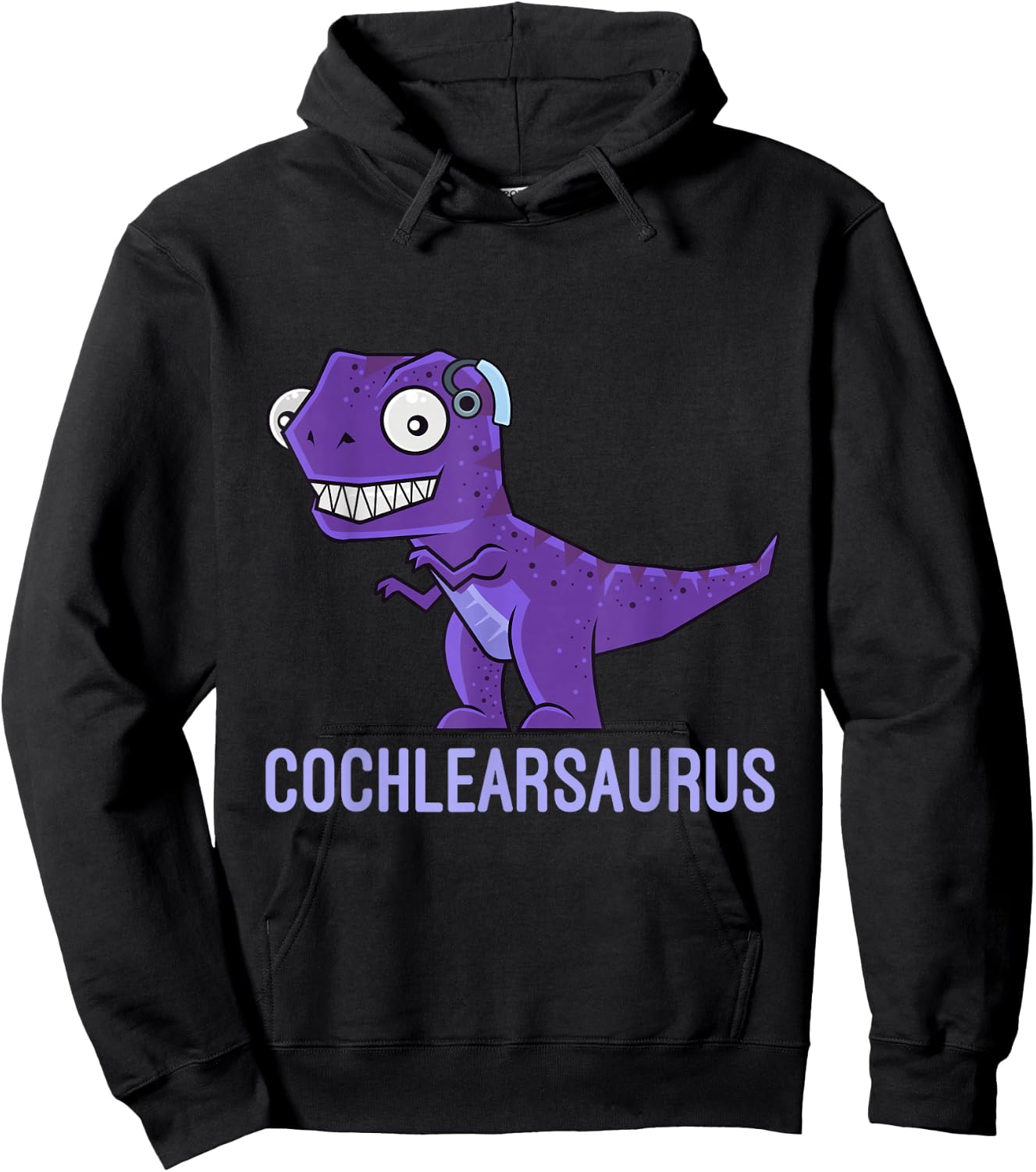 Cochlearsaurus | Cochlear Implant Gift Ideas Hoodie - Hoodie | Black