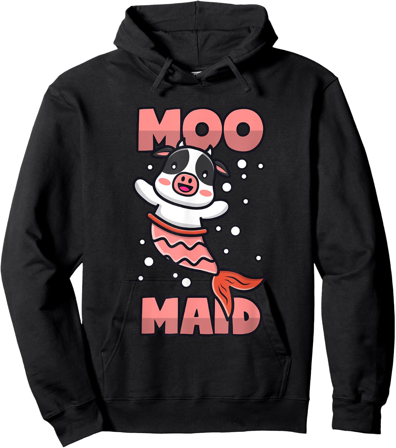 Mermaid Cow Hoodie - Hoodie | Black