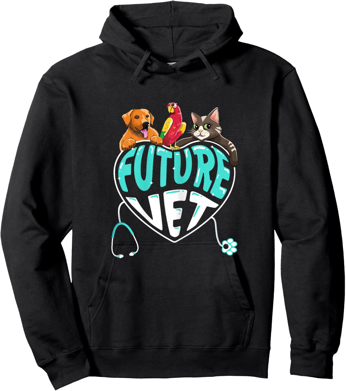 Future Vet - Cute Aspiring Veterinarian Student Hoodie - Hoodie | Black