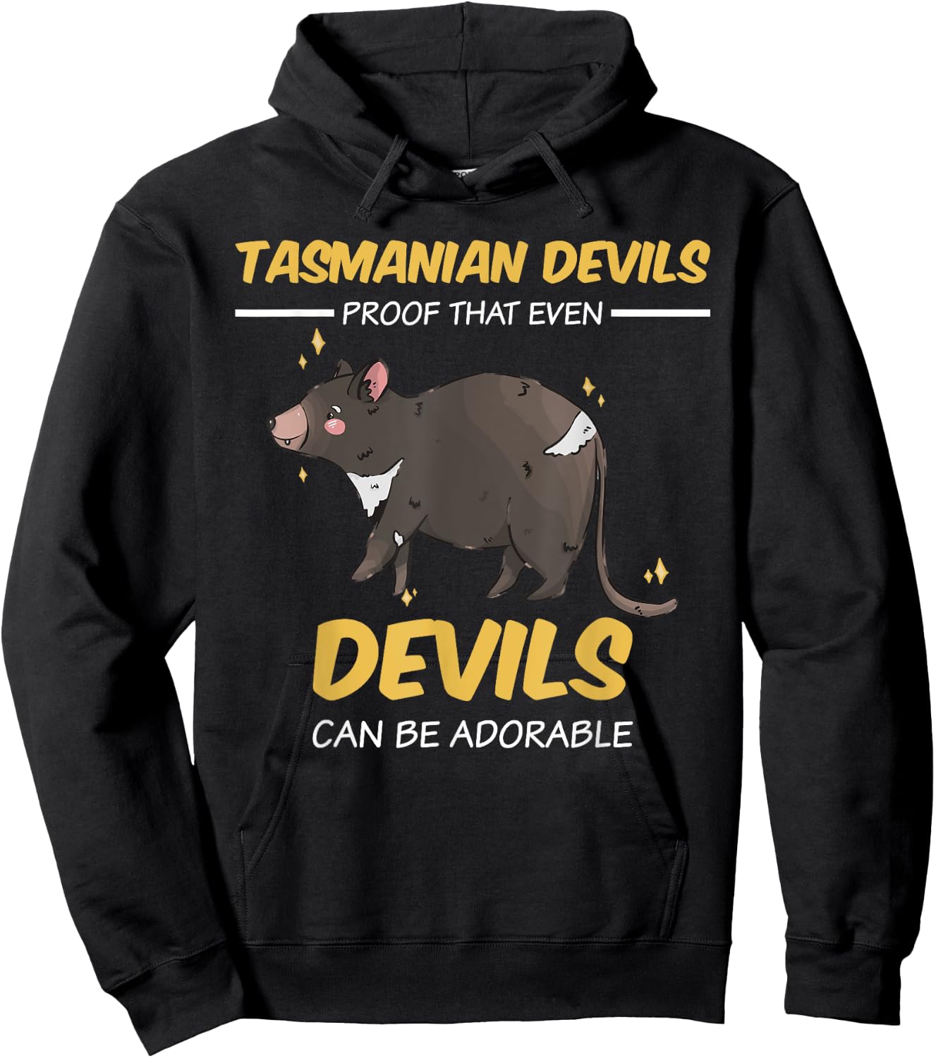 Proof that even Devils can be adorable | Tasmanian Devil Hoodie - Hoodie | Black