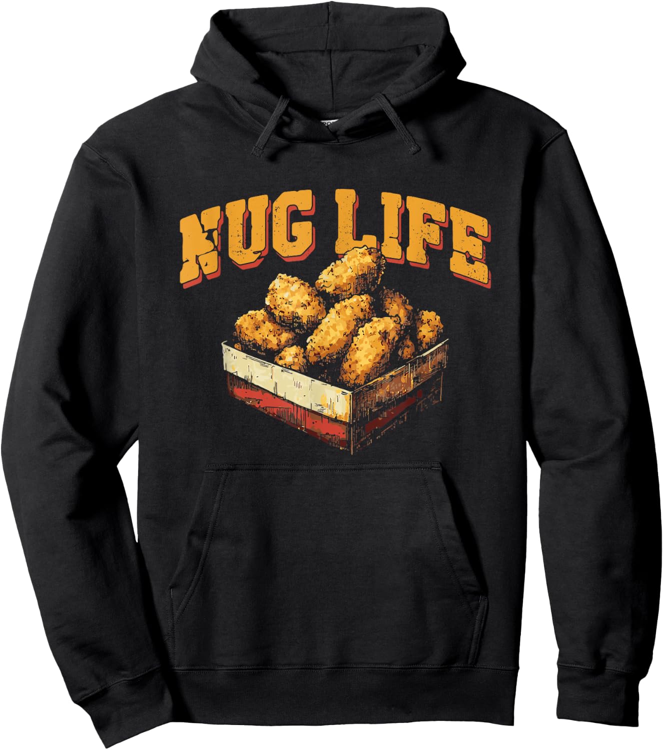 Nug Life - Funny Chicken Nuggets Lover Pun Hoodie - Hoodie | Black