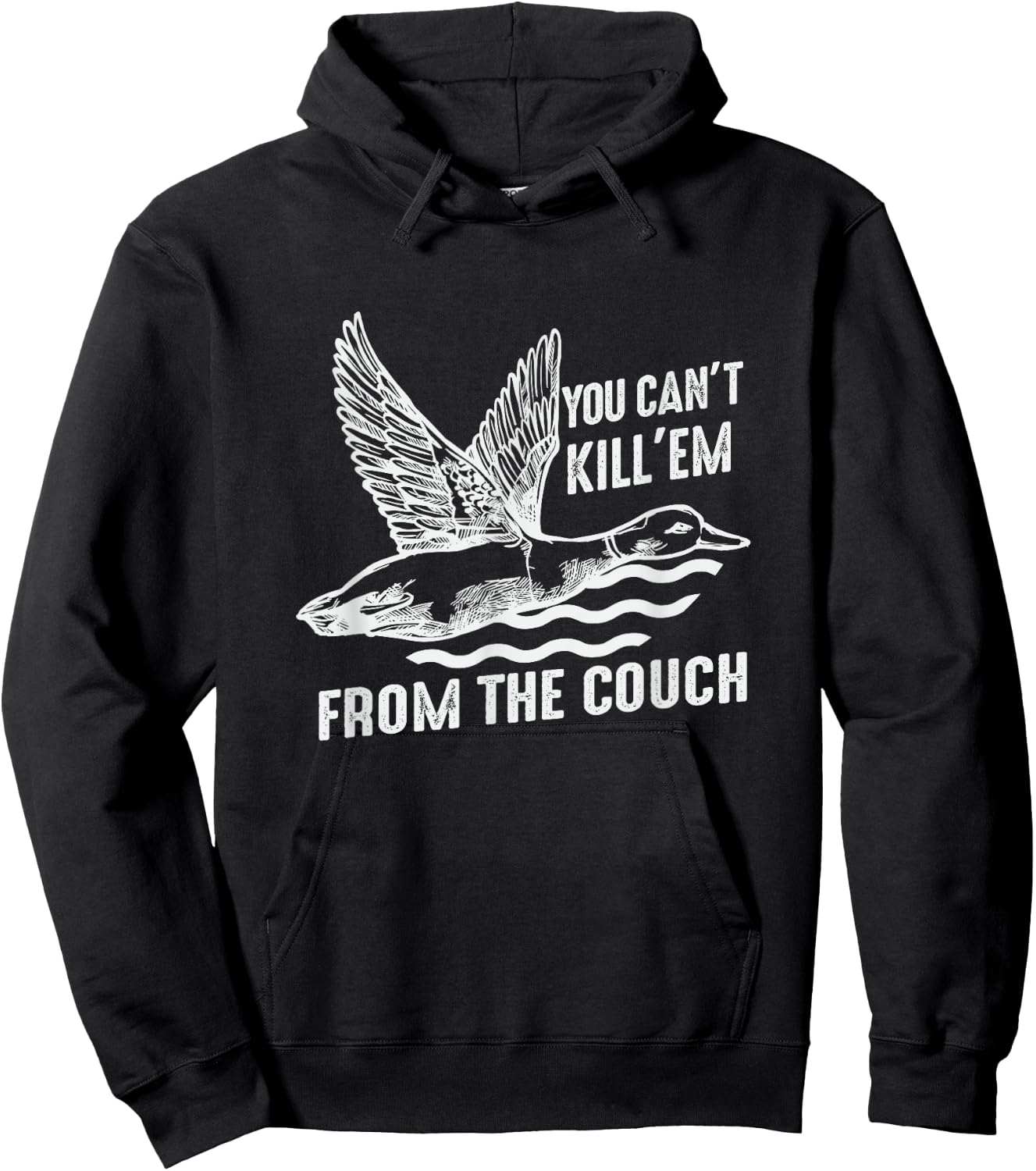 Funny You Can't Kill Em From The Couch Hunting Hoodie - Hoodie | Black