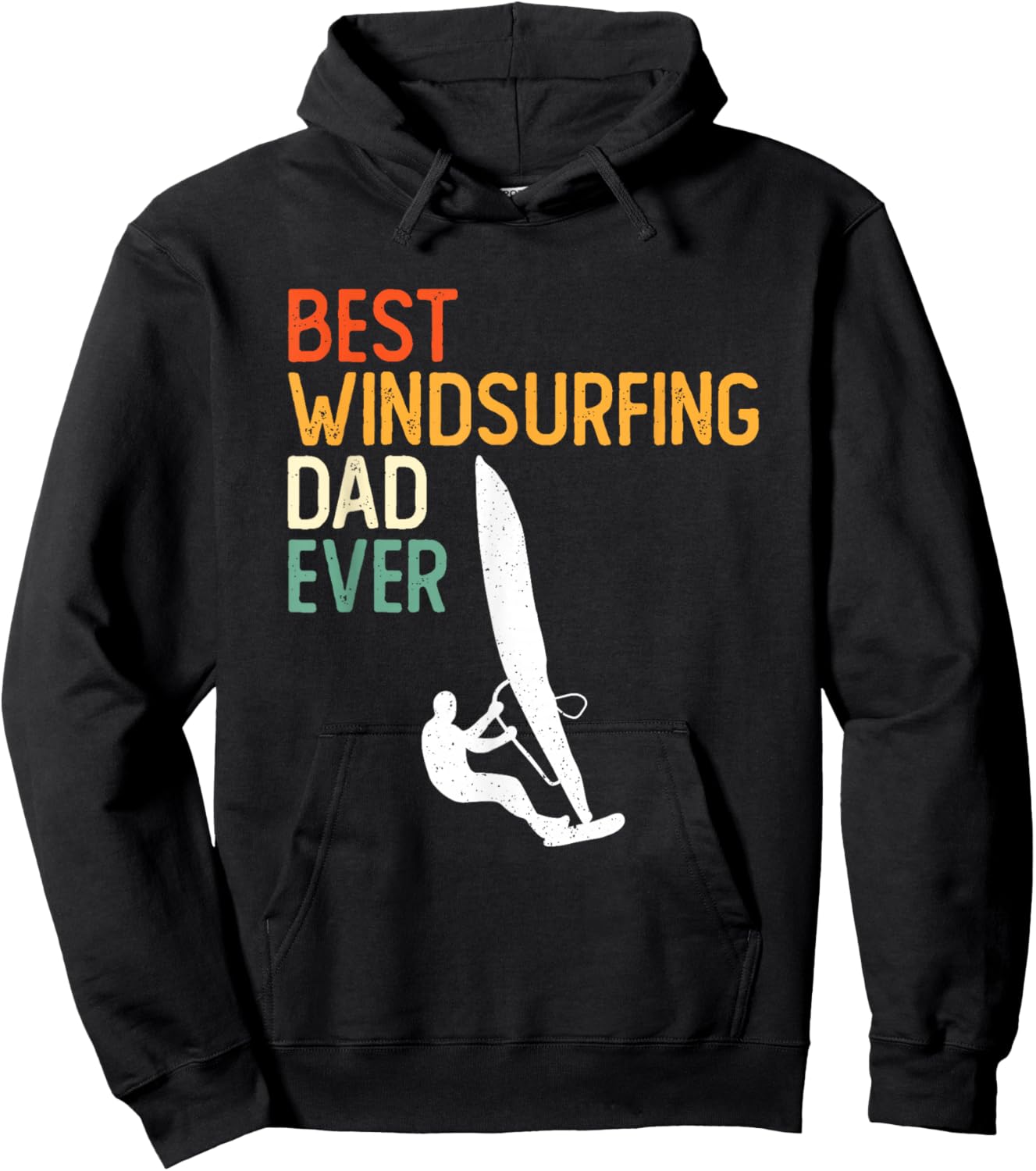 Windsurfing Board Windsurfer Father Windsurf Surfing Dad Hoodie - Hoodie | Black