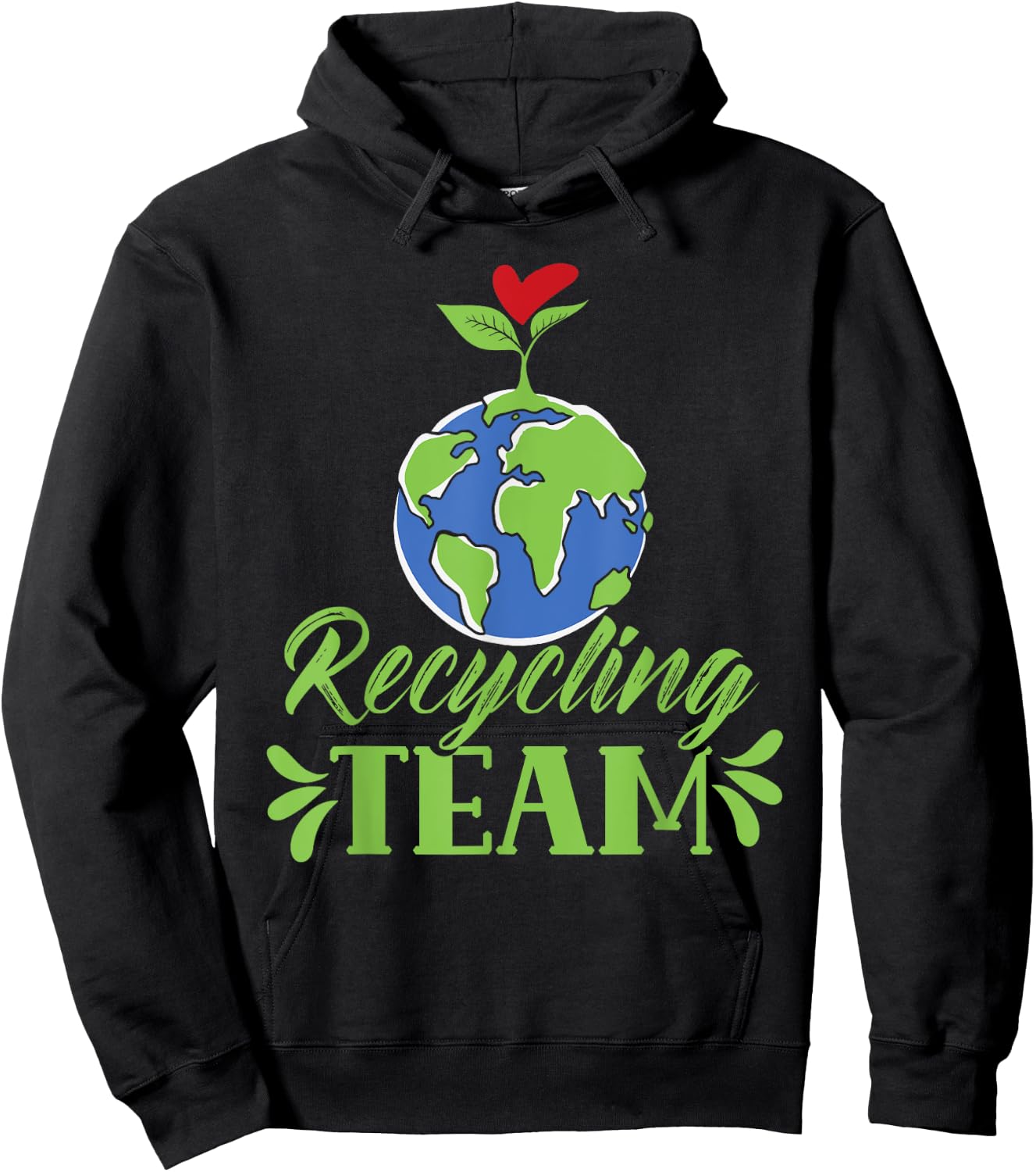 Recycling Team Recycle Environment Earth Day Trash Hoodie - Hoodie | Black