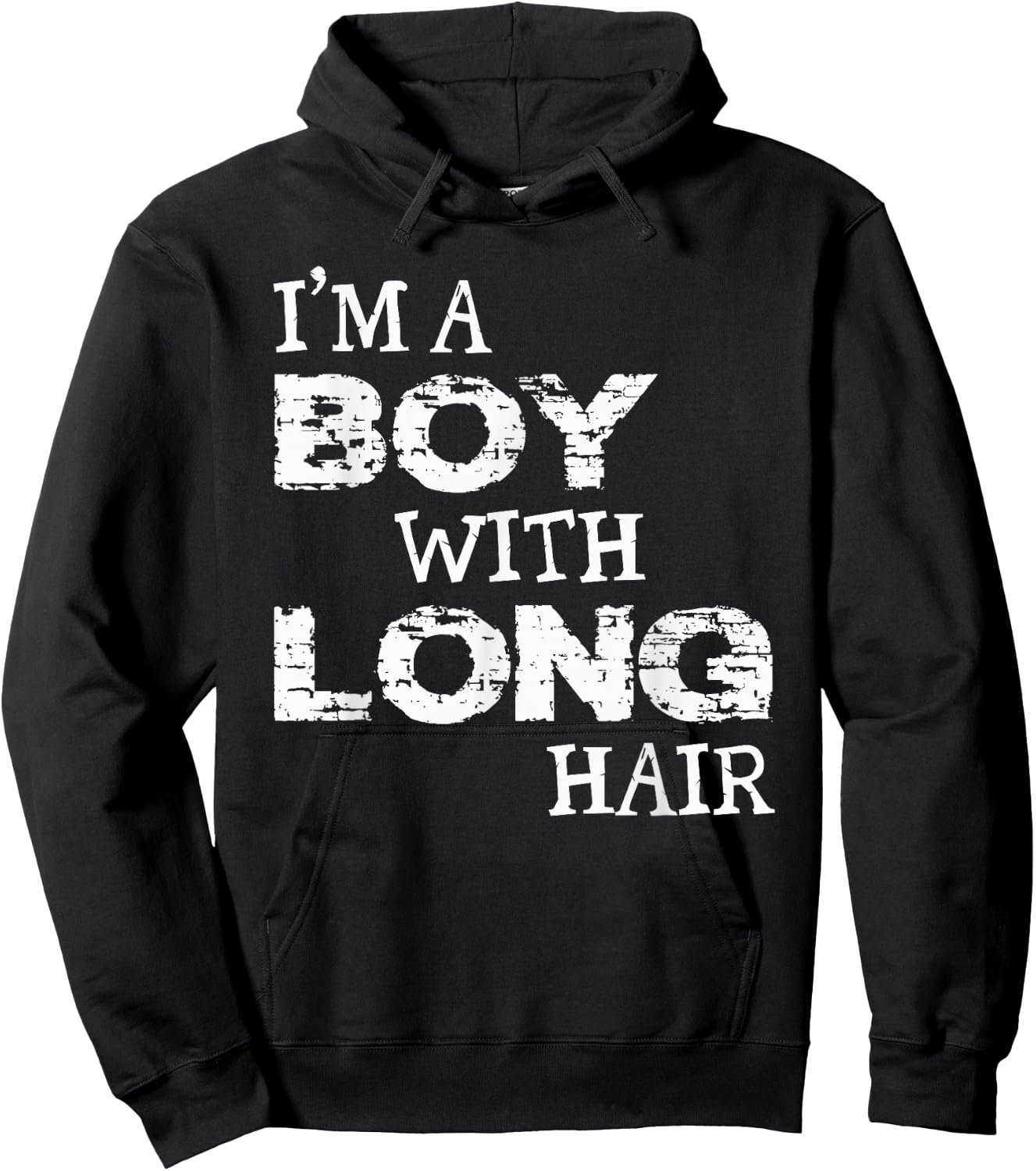 I'm A Boy With Long Hair Funny Boy Cool Long Hair Hoodie - Hoodie | Black
