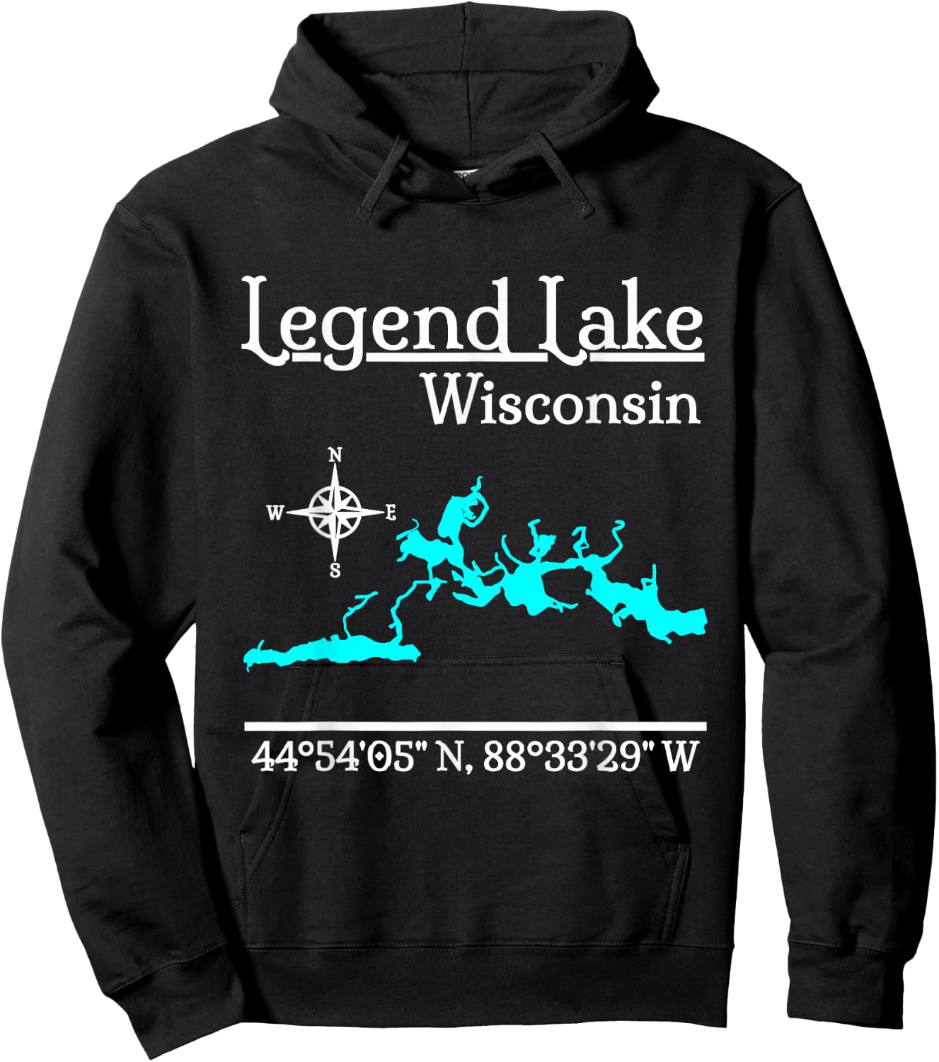 Legend Lake, Wisconsin Hoodie - Hoodie | Black