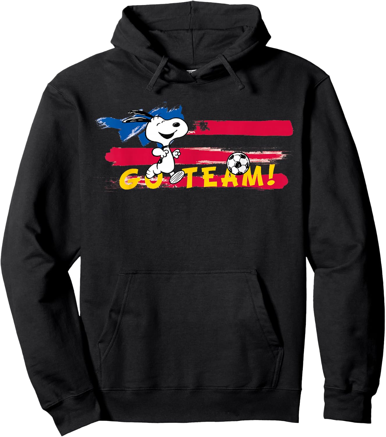 Peanuts - Snoopy Soccer Go Team USA Hoodie - Hoodie | Black