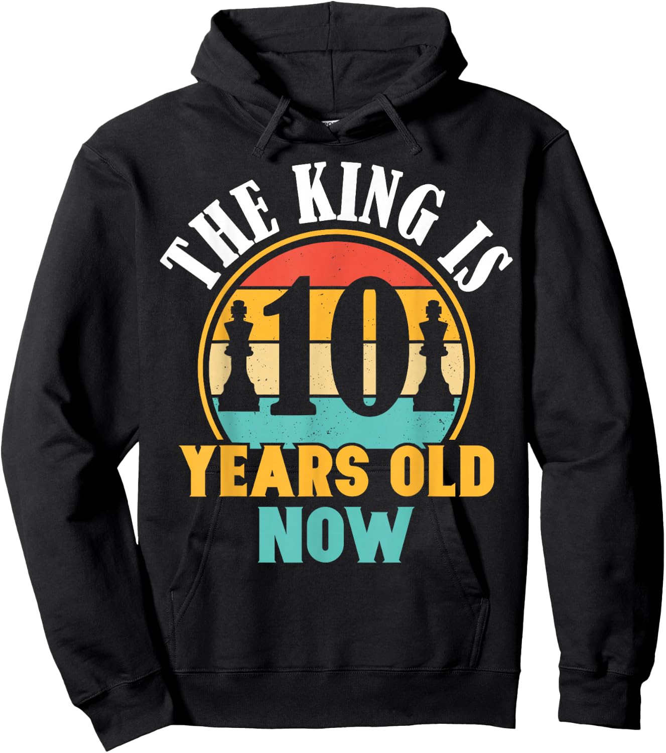 Chess Lover 10th Birthday Chess 10 Years Old Boy Birthday Hoodie - Hoodie | Black