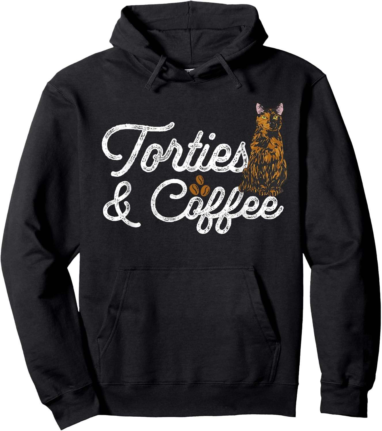 Coffee Tortoiseshell Cat Tortie Women Hoodie - Hoodie | Black