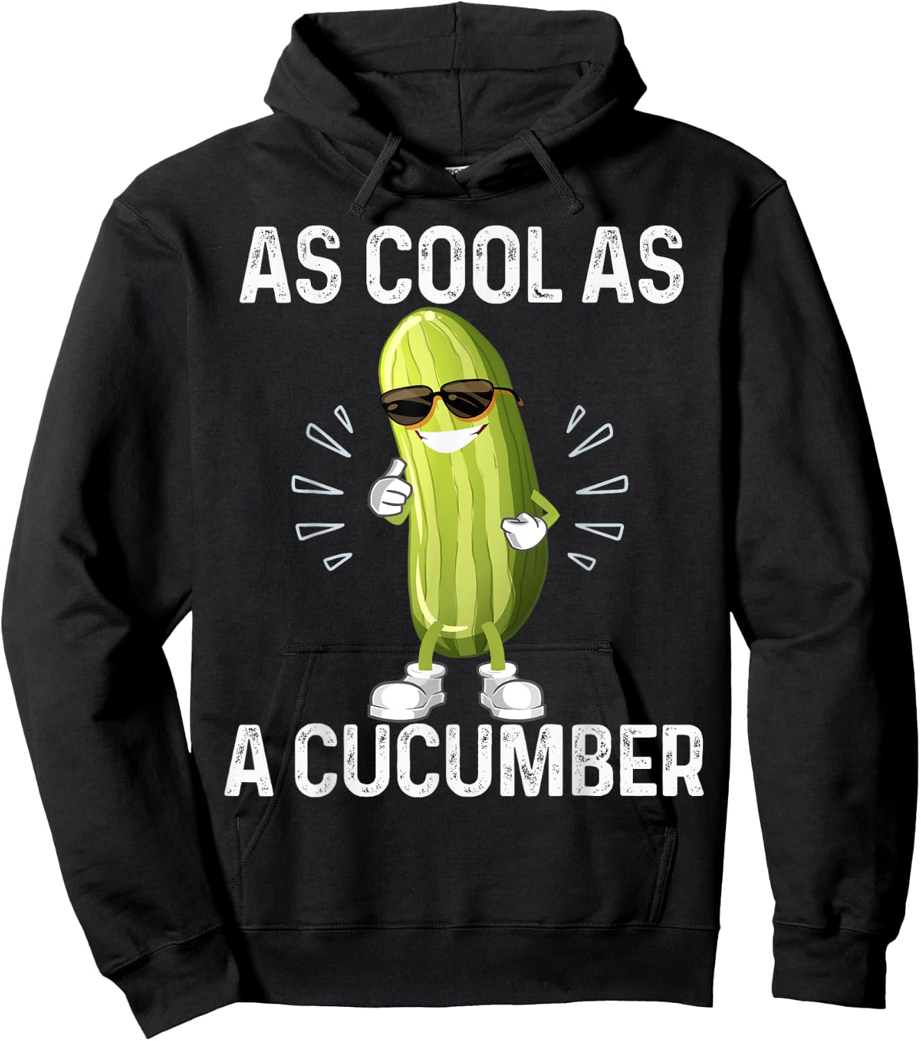 As Cool As a Cucumber Cool LaughingPickle In Sunglusses Hoodie - Hoodie | Black