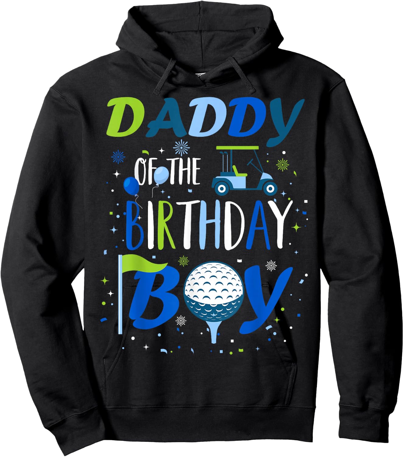 Daddy of The Birthday Boy Hole in One Golf Sport Matching Hoodie - Hoodie | Black