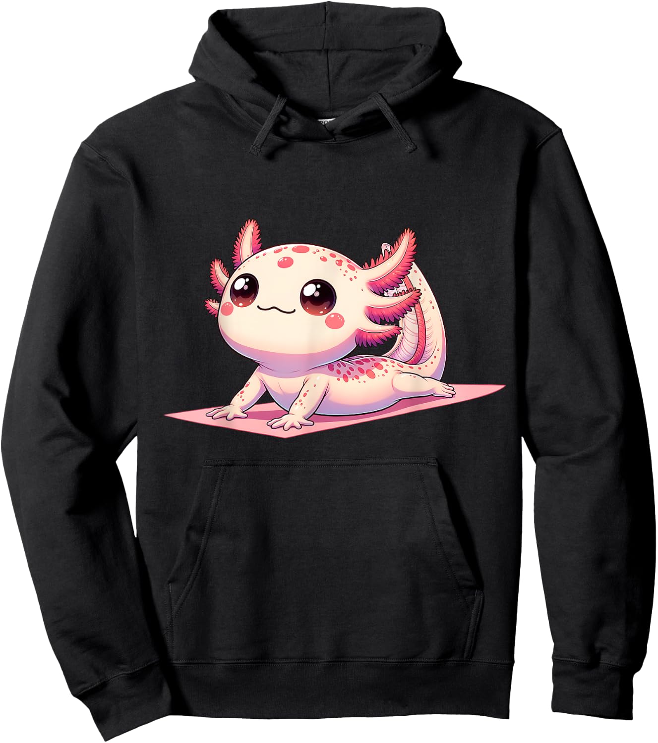 Funny Yoga Meditating Spirituality Axolotl Meditaion Hoodie - Hoodie | Black