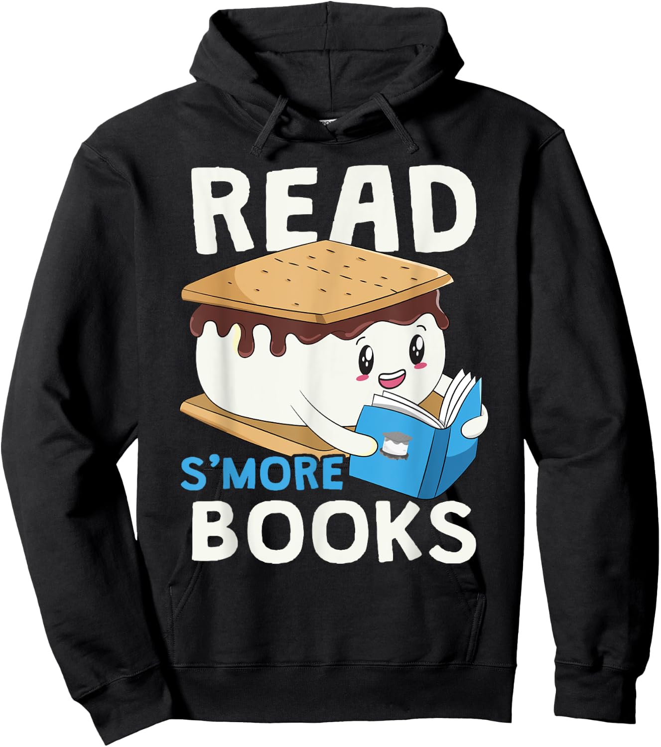 Read S'more Books Camping Bookworm Boy Cute Librarian Smores Hoodie - Hoodie | Black