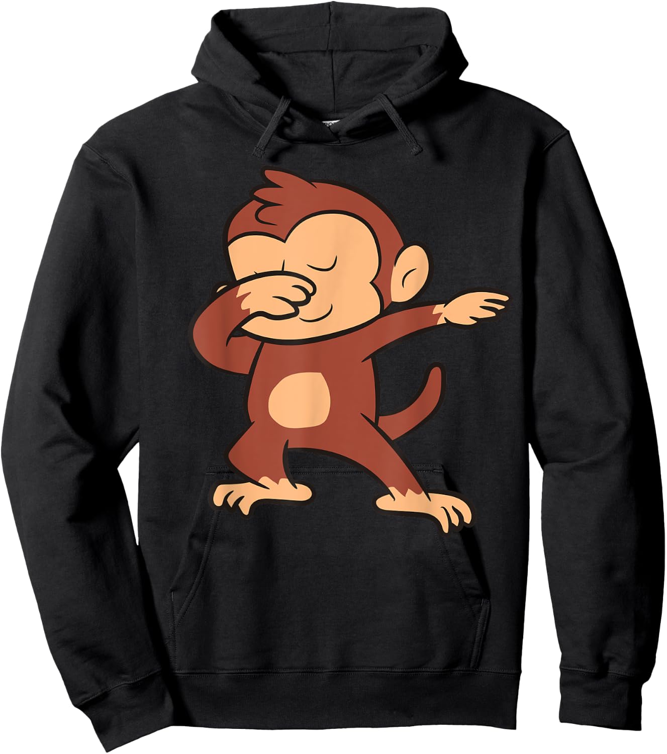 Dabbing Monkey Dancing Cute Ape Monkey Hoodie - Hoodie | Black